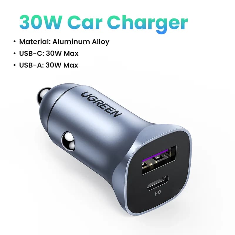USB-C auto nabíječka s Quick Charge 4.0 a PD
