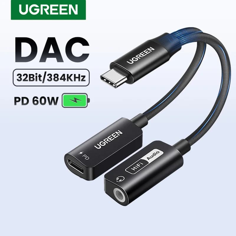 Audio adaptér z USB-C na 3,5mm AUX s čipem DAC
