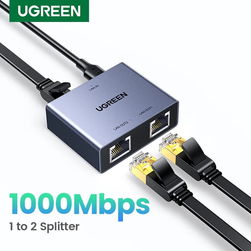 RJ45 rozbočovač Ethernet, adaptér LAN 1 na 2