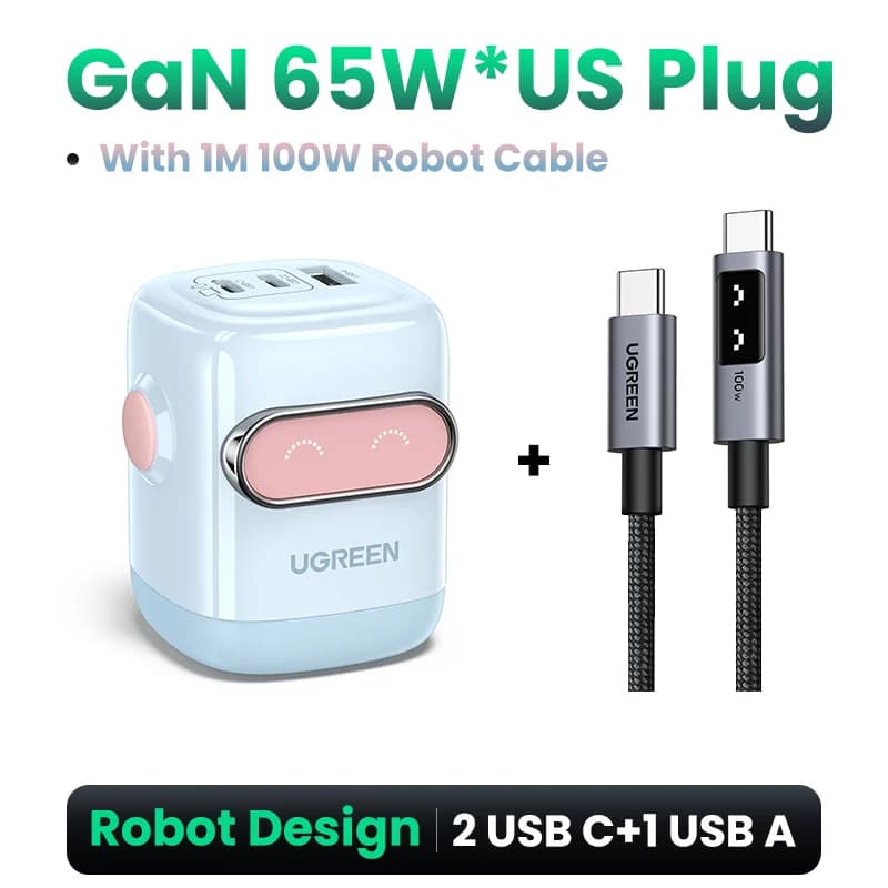65W GaN USB-C PD nabíječka, US zástrčka