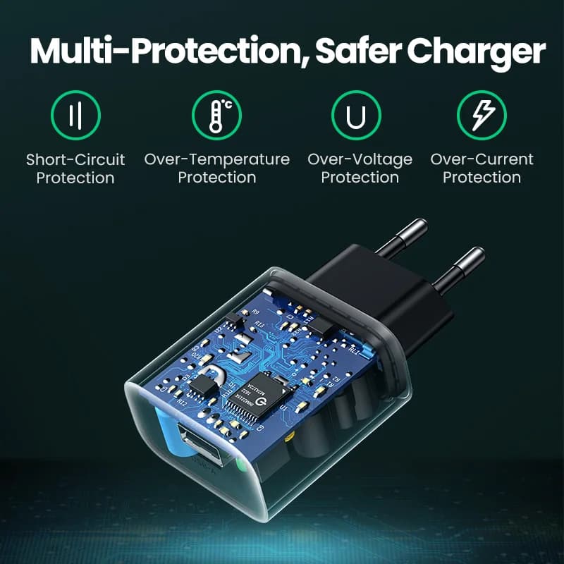 Nástěnná nabíječka 18W USB Quick Charge 3.0