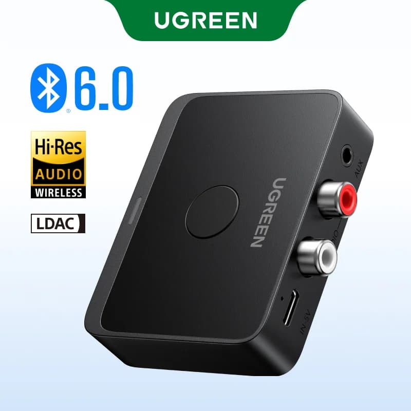 Bluetooth 6.0 audio receiver, 3,5 mm a RCA