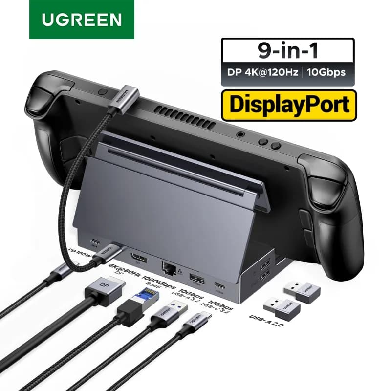 USB-C dokovací stanice, 4K 120Hz, 10Gbps, PD 100W