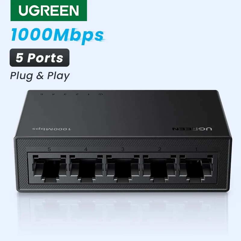 5portový gigabitový Ethernet switch