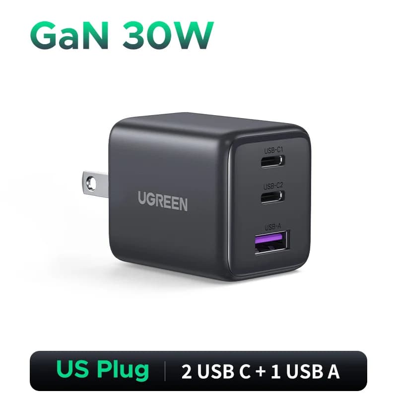 Nabíječka GaN USB-C PD 30W se 3 porty