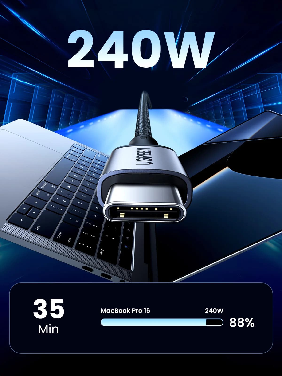 Nabíjecí kabel USB-C 240W PD 3.1