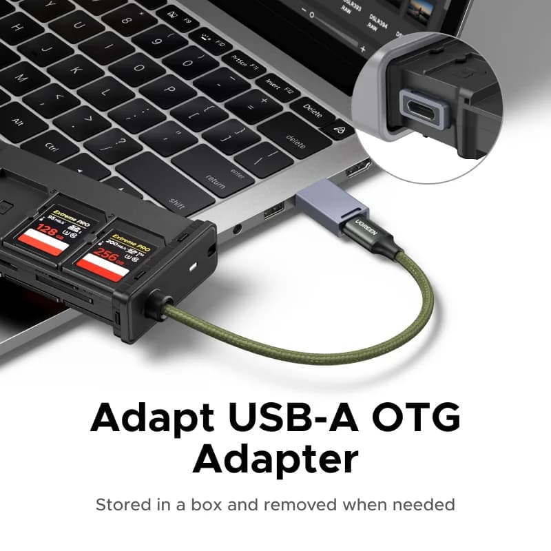 12-slot USB-C čtečka karet SD/TF a pouzdro