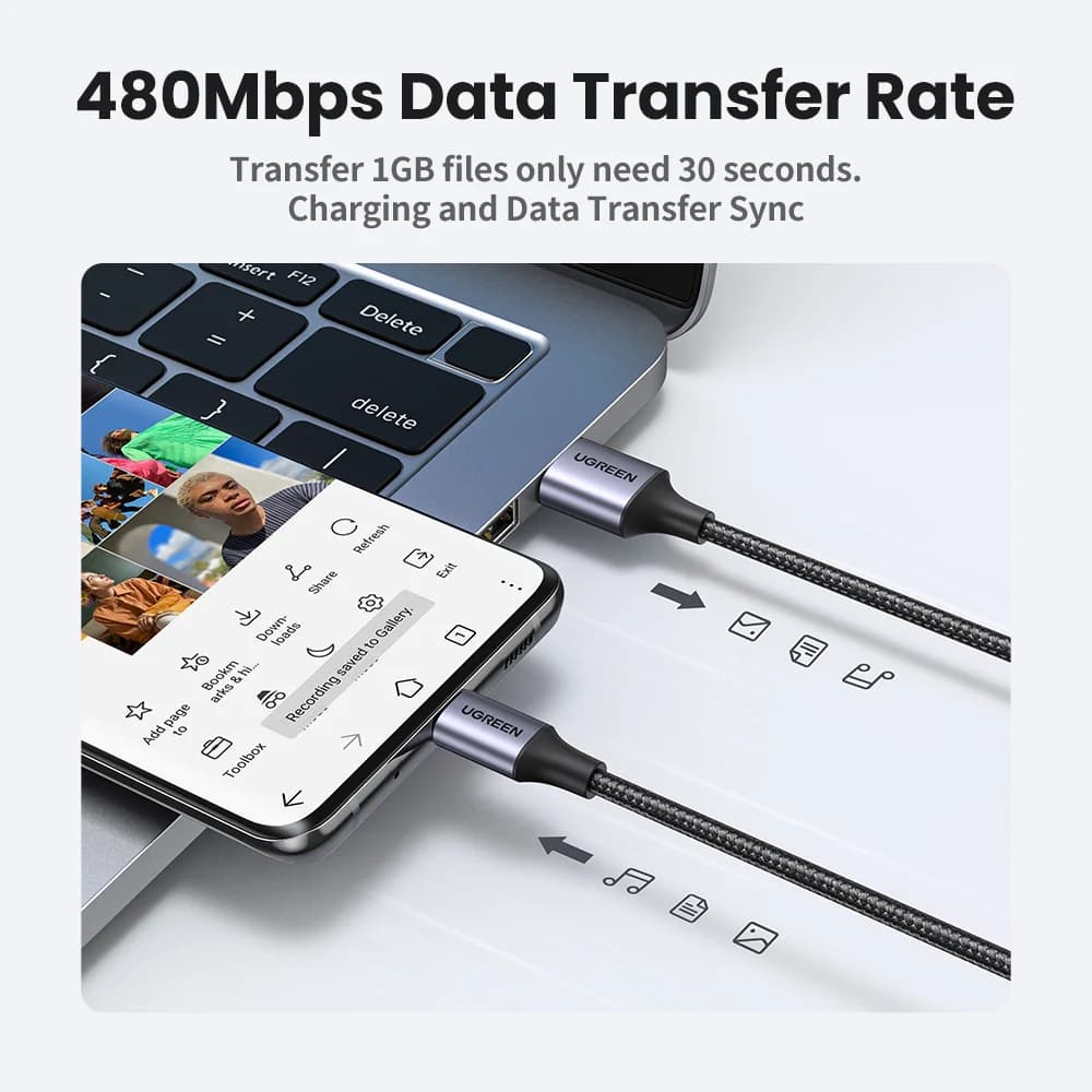 Kabel USB-C na USB-C, 3A, 0,25–3 m