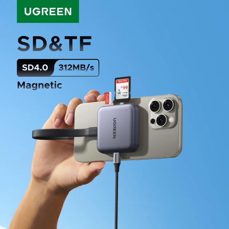 Magnetická čtečka karet SD a TF USB-C, 312MB/s