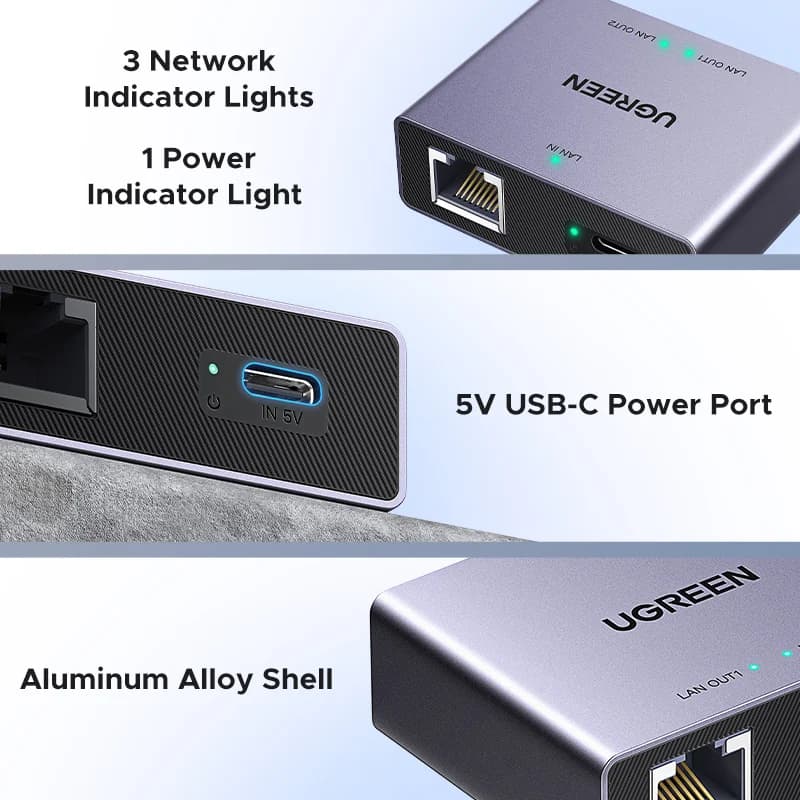 RJ45 rozbočovač Ethernet, adaptér LAN 1 na 2
