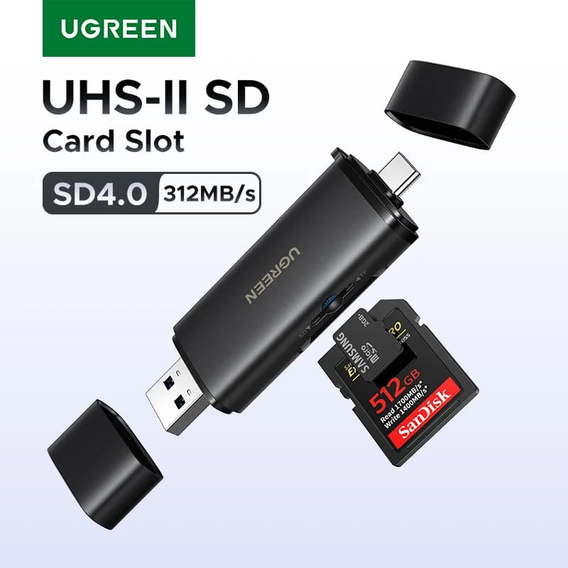 Čtečka karet USB-C SD 4.0, 312MB/s