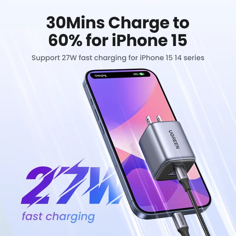 35W GaN USB-C rychlonabíječka se zástrčkou US