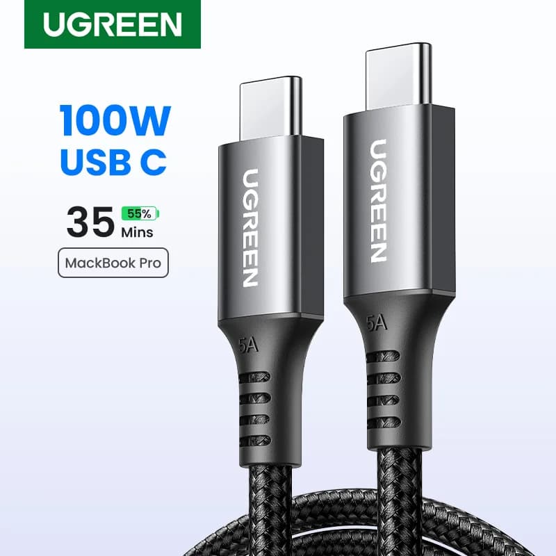 Kabel 100W USB-C na USB-C PD rychlonabíjení