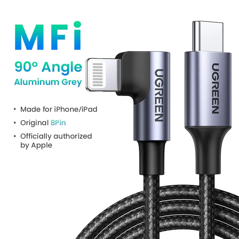MFi USB-C na Lightning kabel, 30W PD rychlonabíjení