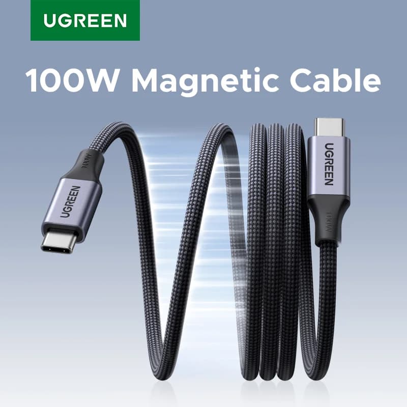 Magnetický USB-C na USB-C rychlonabíjecí kabel, 100W
