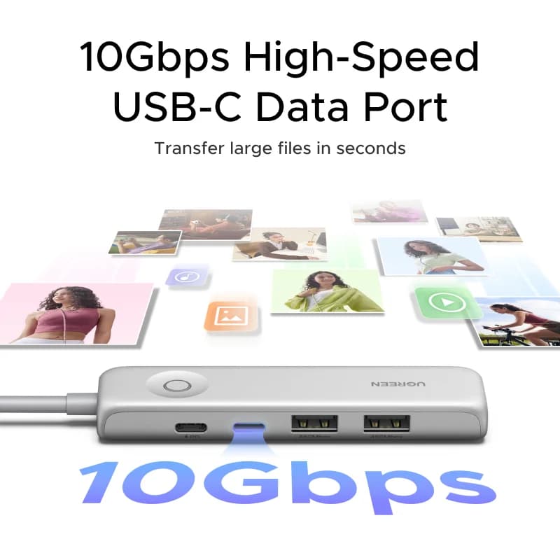 USB-C Hub s 4K HDMI, přenosem dat 10Gbps a tlačítkem pro zamknutí obrazovky