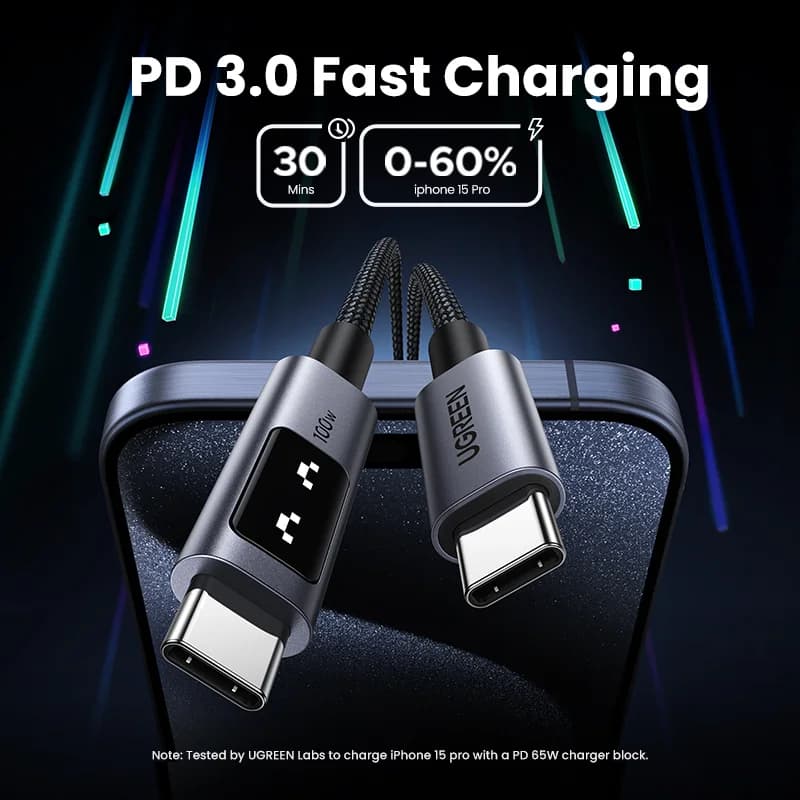 Kabel USB-C na USB-C, 100W PD, 0,5–3 m