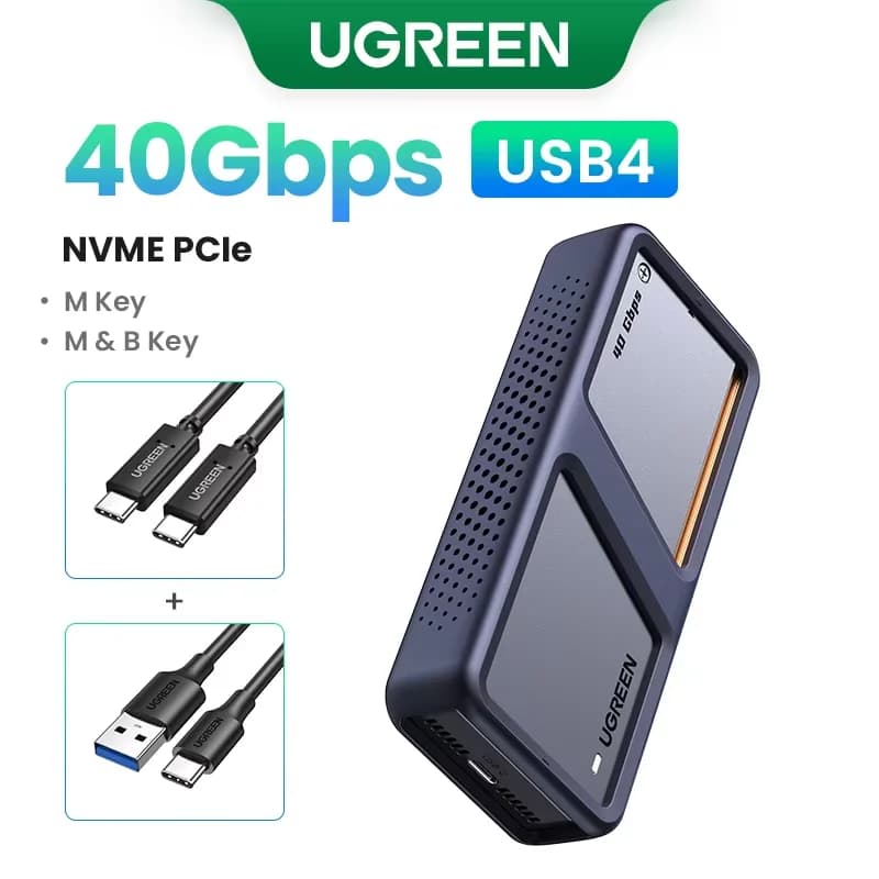 Kryt pro SSD M.2 NVMe/SATA, 20Gbps USB-C