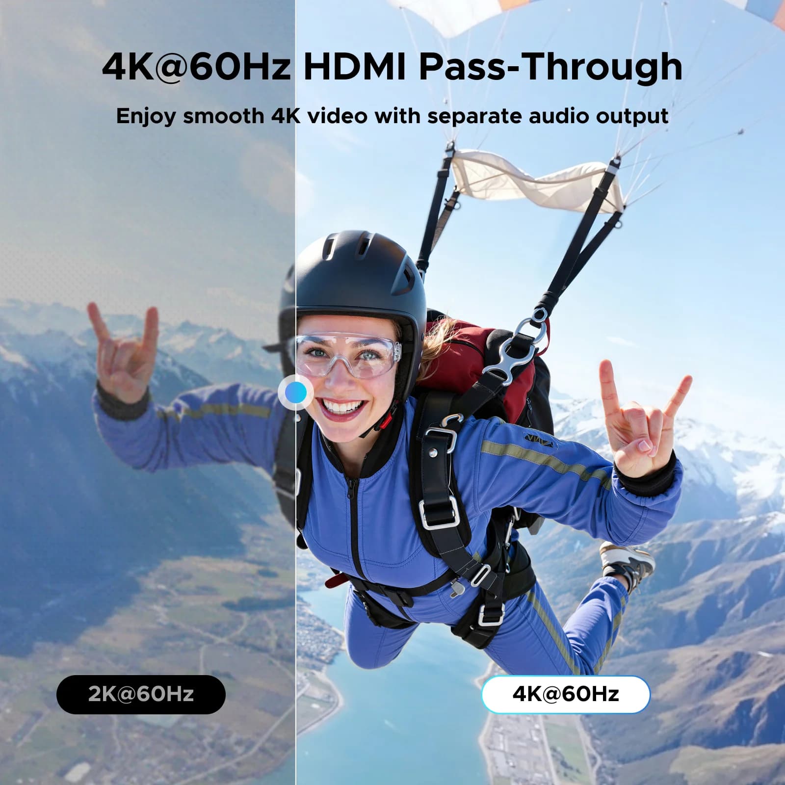 4K 60Hz HDMI Audio Extractor, optický a 3.5mm