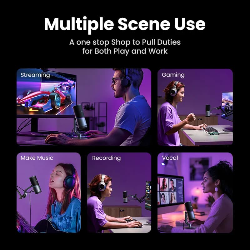 Profesionální USB kondenzátorový mikrofon s RGB