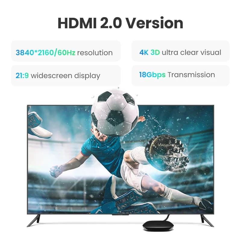 High Speed HDMI Cable, 4K 60Hz, Gold Plated