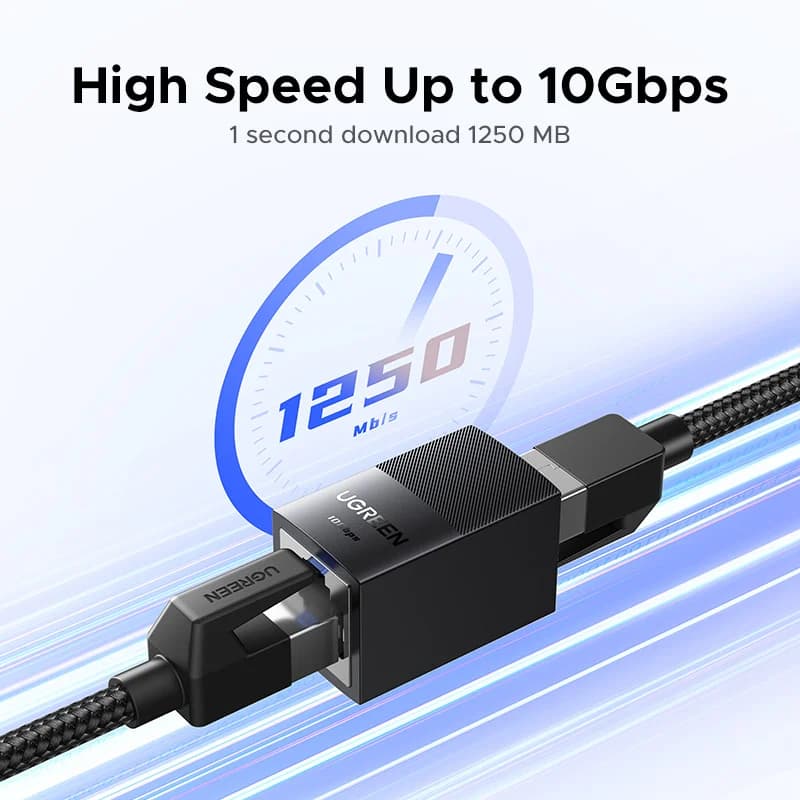 RJ45 Ethernet síťový prodlužovač, 10Gbps