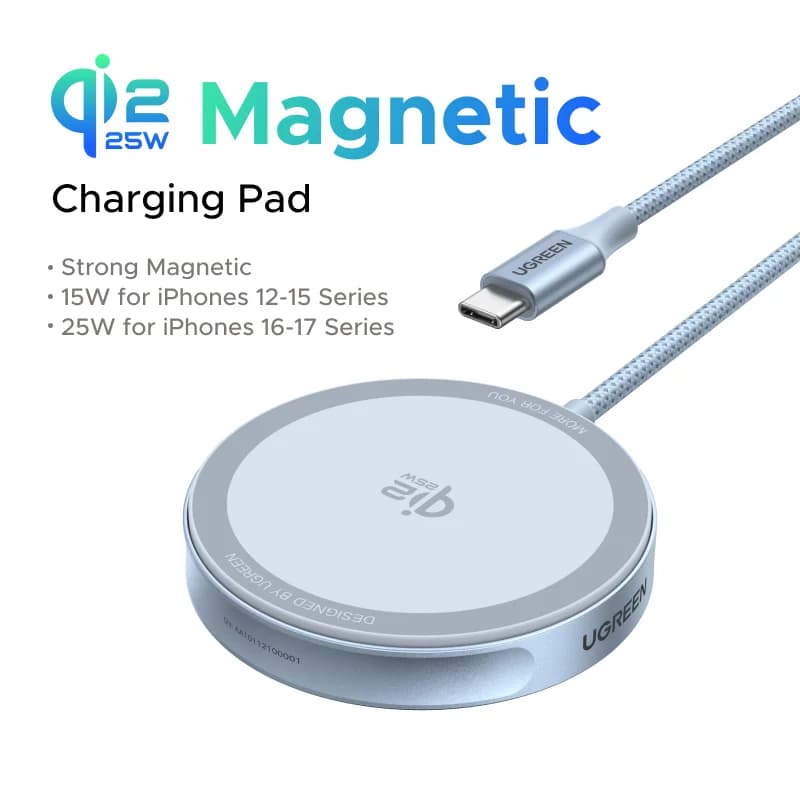 Qi2 magnetická bezdrátová nabíječka se stojánkem, 25W