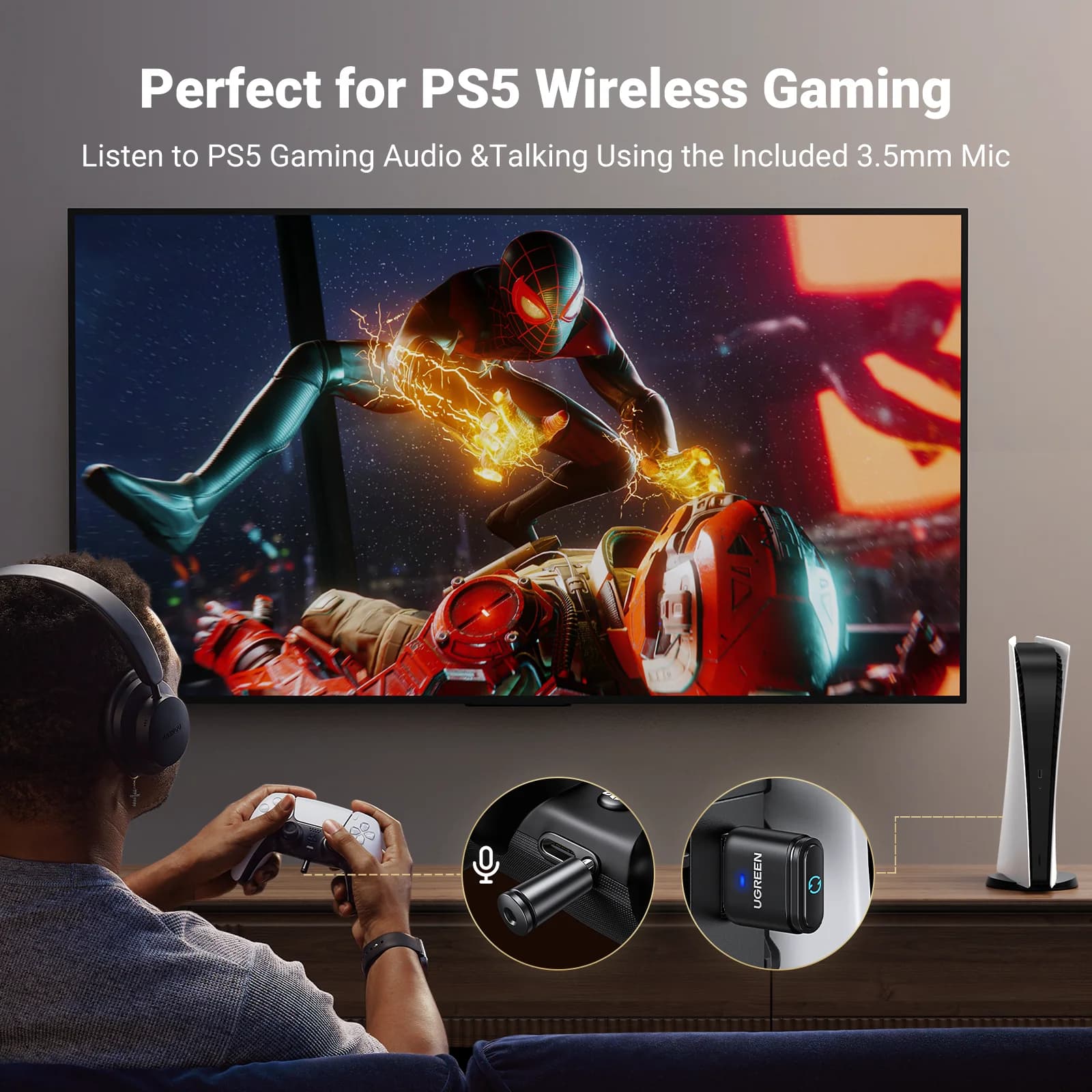 USB Bluetooth 5.3 audio vysílač a přijímač