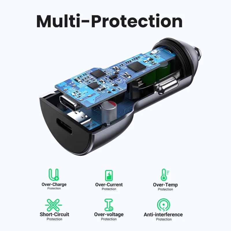36W rychlonabíječka do auta USB Quick Charge 4.0 s Type-C
