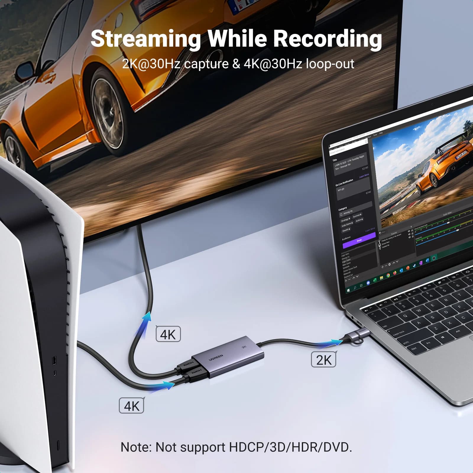 Karta pro zachytávání videa 4K HDMI na USB