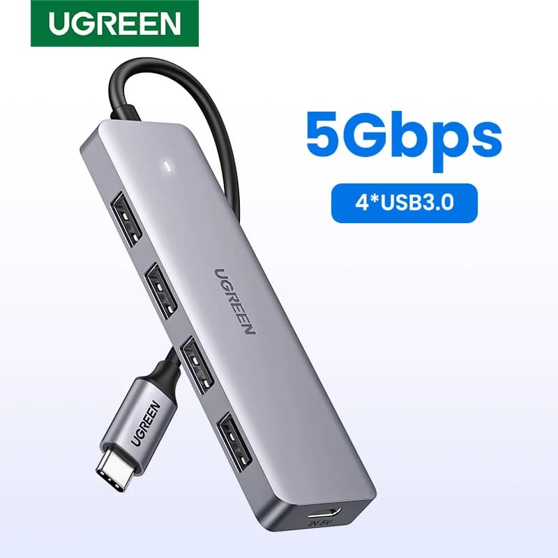 Rozbočovač a rozdělovač USB-C na USB 3.0 se 4 porty