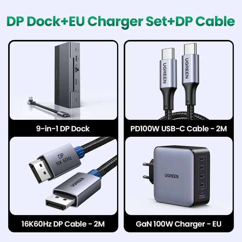 USB-C dokovací stanice, 4K 120Hz, 10Gbps, PD 100W
