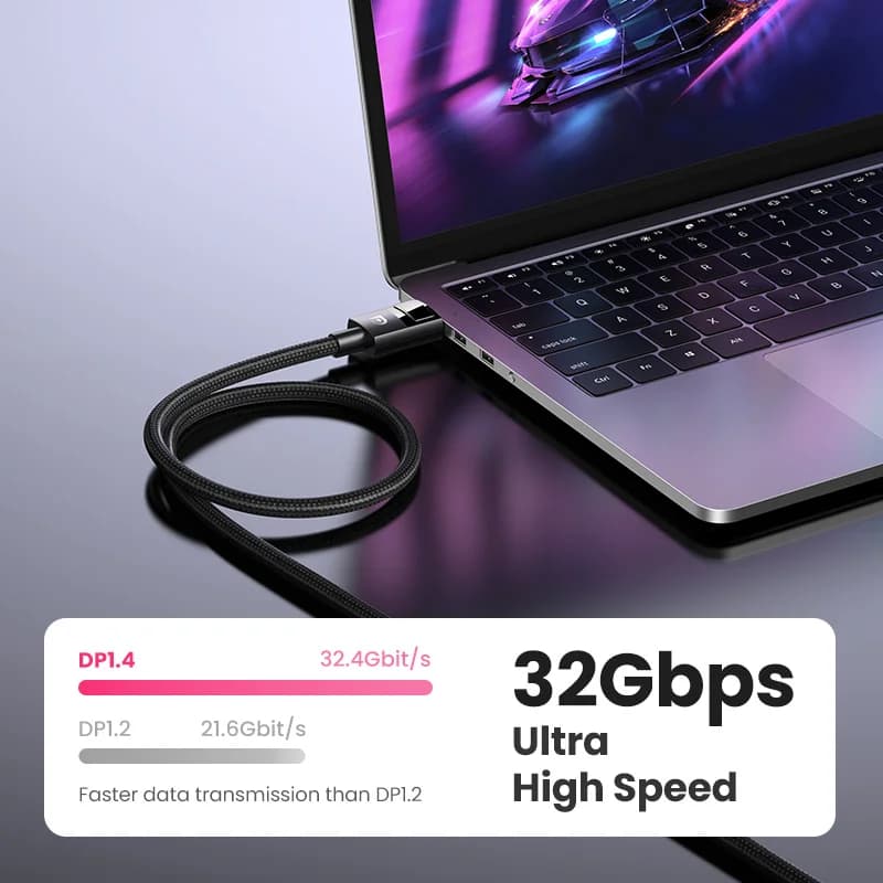 DisplayPort 1.4 kabel, 8K/60Hz, 32.4Gbps