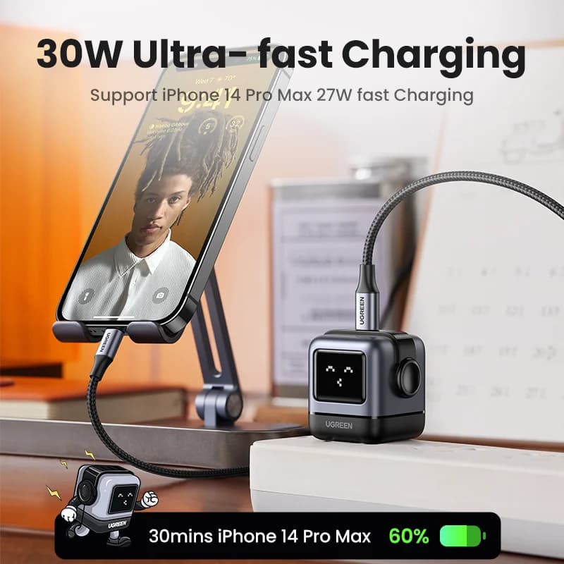 Rychlonabíječka GaN USB-C 30W/65W s PPS