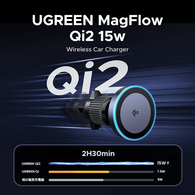 Magnetická bezdrátová nabíječka do auta Qi2 15W pro iPhone