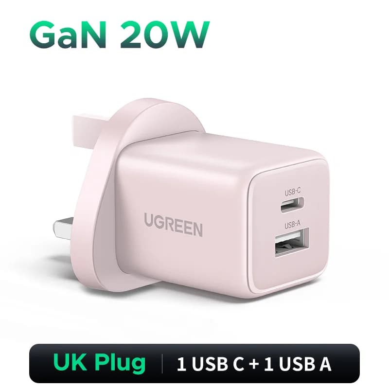 45W GaN USB-C rychlonabíječka, britská zásuvka