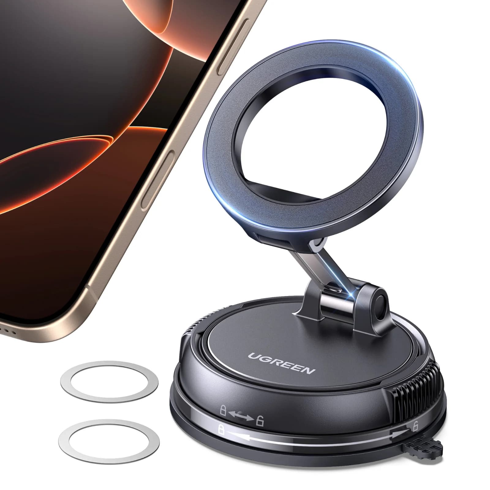 Magnetický držák telefonu do auta s přísavkou