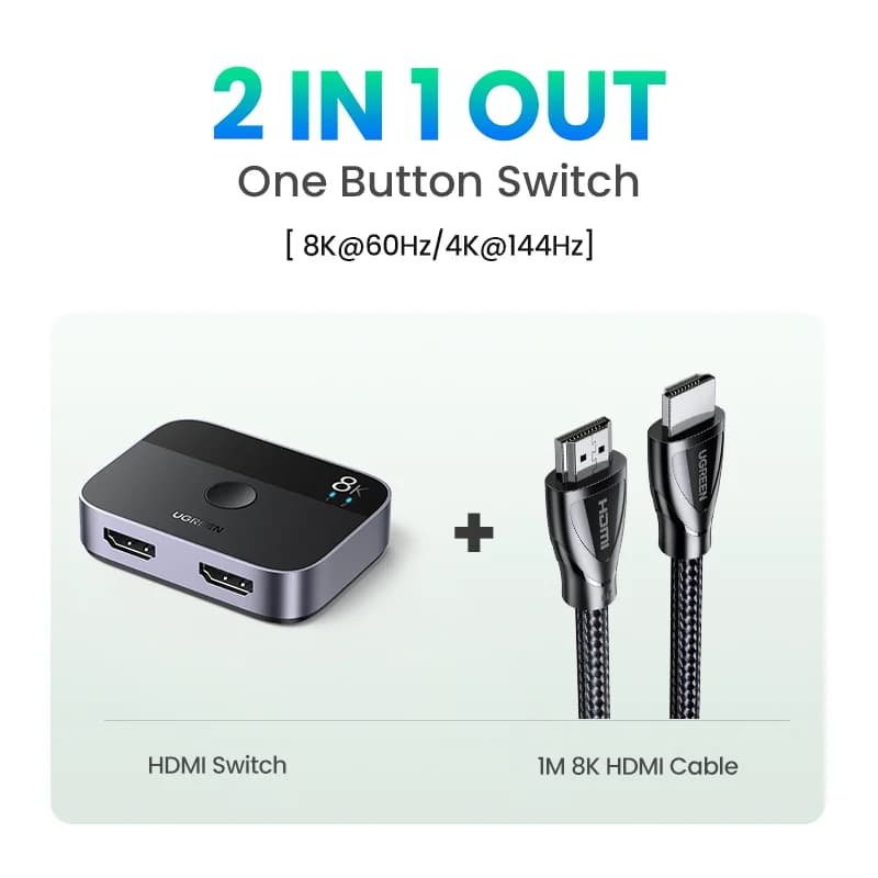 HDMI 2.1 rozbočovač a přepínač 8K 60Hz
