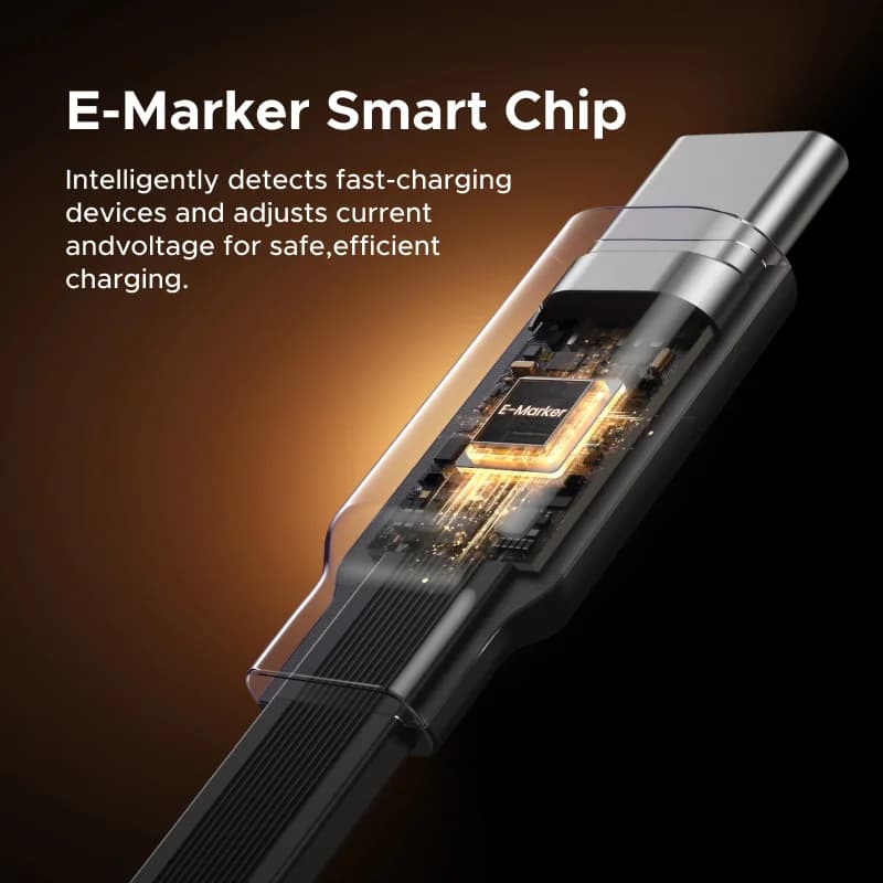 Zatahovací kabel USB-C na USB-C, rychlonabíjecí 100W