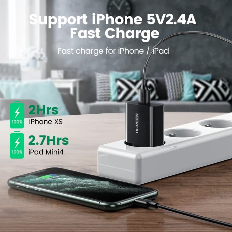 Nástěnná nabíječka 18W USB Quick Charge 3.0