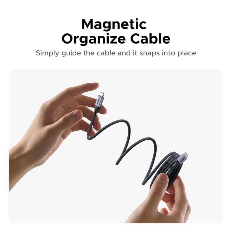 240W USB-C magnetický pletený nabíjecí kabel