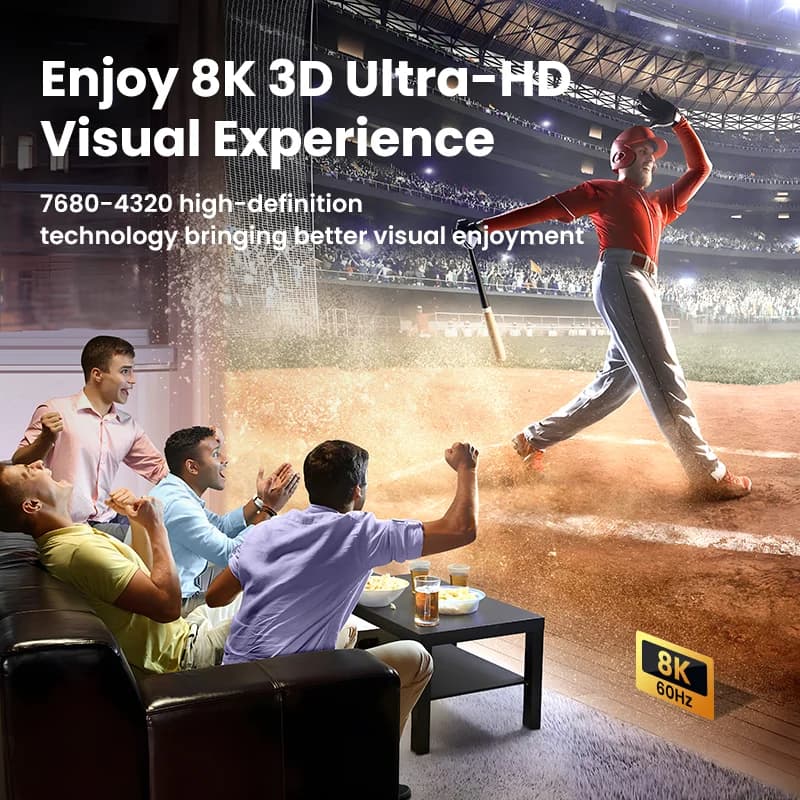 HDMI 2.1 přepínač 3-v-1 výstup 8K s dálkovým ovládáním