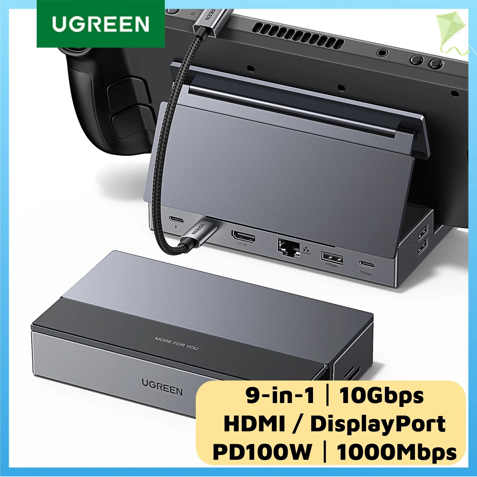 Gaming dock USB-C s HDMI 4K a RJ45