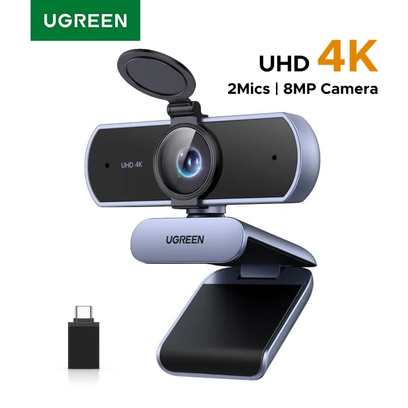 4K webcam, 8 MP, automatické ostření, duální mikrofony