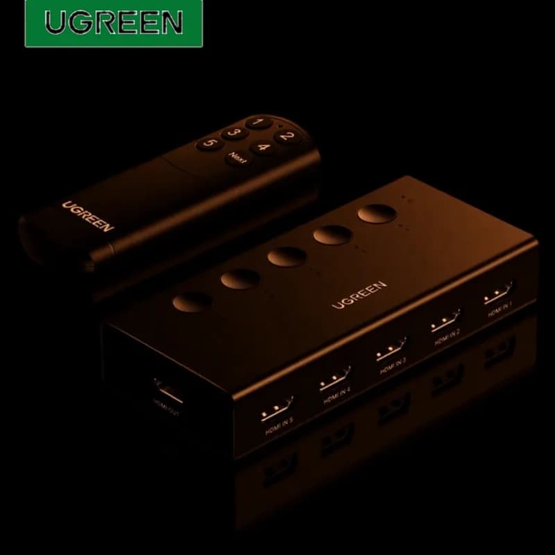 5portový rozbočovač HDMI 4K s dálkovým ovládáním