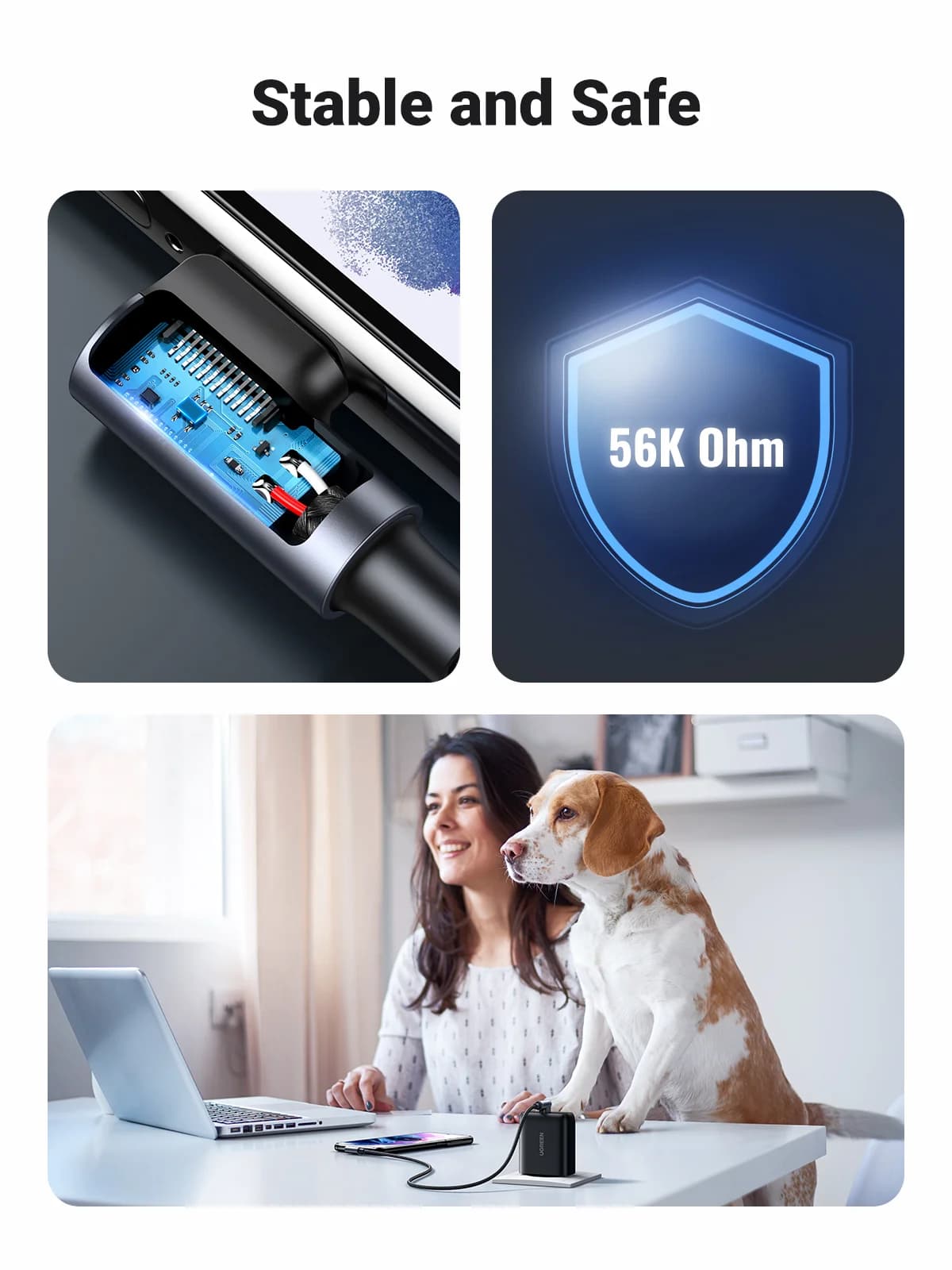 Nylonový kabel USB-C to USB-C s úhlem 90 stupňů