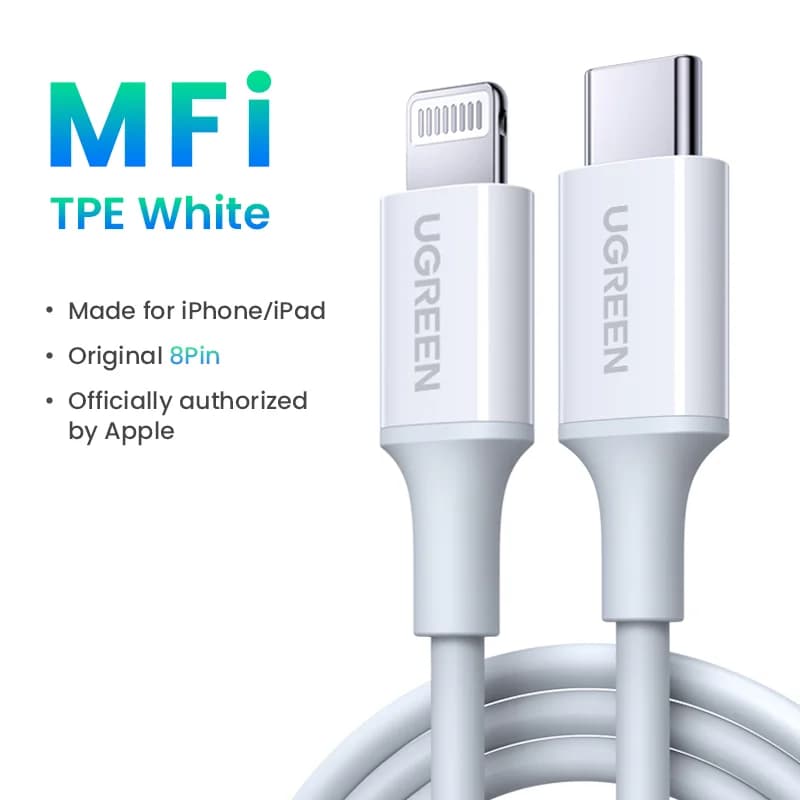 MFi silikonový kabel USB-C na Lightning pro rychlé nabíjení