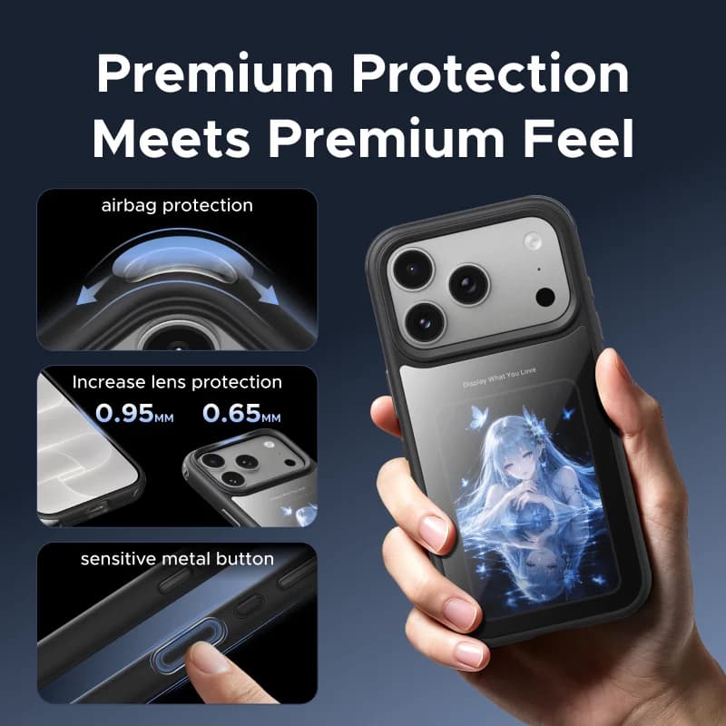 Magnetické pouzdro s E-ink obrazovkou pro iPhone Pro Max