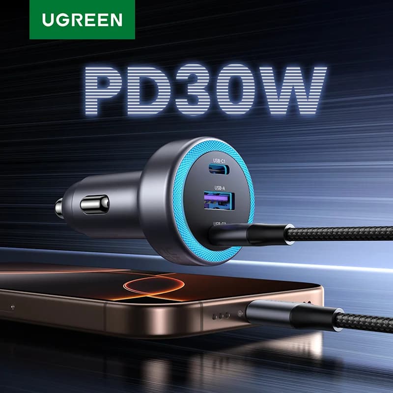 Automobilní rychlonabíječka USB-C, 30 W