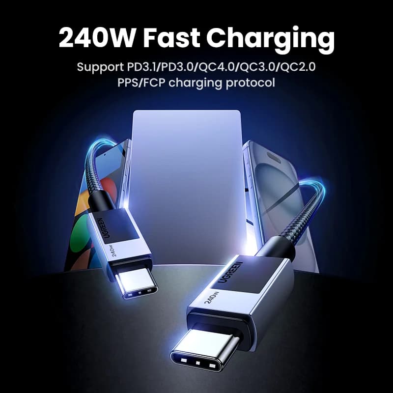 Kabel USB-C na USB-C, 240 W, s rychlonabíjením PD3.1